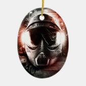 Ornement Ovale En Céramique Masque d'Action Paintball m-2 (Devant)