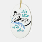 Ornement Ovale En Céramique Meilleures conditions de vie dans l'eau (Gauche)