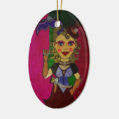 Ornement Ovale En Céramique "Mélodie " (Gauche)