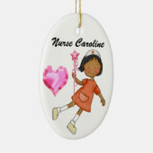 Ornement Ovale En Céramique Merci à une infirmière - SRF (Droite)