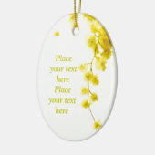 Ornement Ovale En Céramique Mimosa (Gauche)