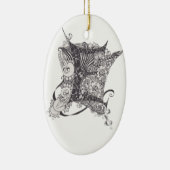 Ornement Ovale En Céramique Monogramme E (Droite)