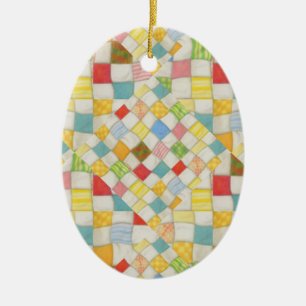 Ornement ovale en céramique MOSAÏQUE DE COUVERTURE