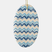 Ornement Ovale En Céramique Motif Chevron de l'océan Pacifique (Droite)