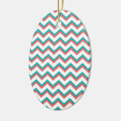 Ornement Ovale En Céramique Motif Chevron Sud-Ouest (Gauche)