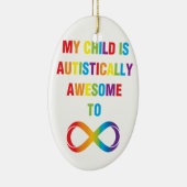 Ornement Ovale En Céramique My Child Autistically (Droite)