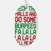 Ornement Ovale En Céramique Noël Burpees (Droite)