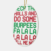 Ornement Ovale En Céramique Noël Burpees (Gauche)