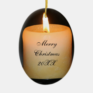 Ornement Ovale En Céramique Noël de bougie