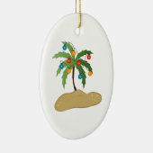 Ornement Ovale En Céramique Noël tropical (Droite)