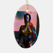 ORNEMENT OVALE EN CÉRAMIQUE NORA CYBER WARRIOR (Droite)