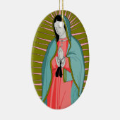 Ornement Ovale En Céramique notre dame de guadalupe (Droite)
