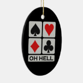 Ornement Ovale En Céramique Oh, l'ornement de l'enfer (Droite)