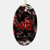 Ornement Ovale En Céramique Oh mon Dieu ! (Droite)