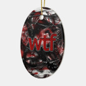 Ornement Ovale En Céramique Oh mon Dieu ! (Gauche)