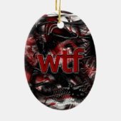 Ornement Ovale En Céramique Oh mon Dieu ! (Dos)