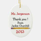 Ornement Ovale En Céramique Organisation de l'enseignant - SRF (Dos)