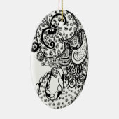 Ornement Ovale En Céramique Paisley divin (Droite)