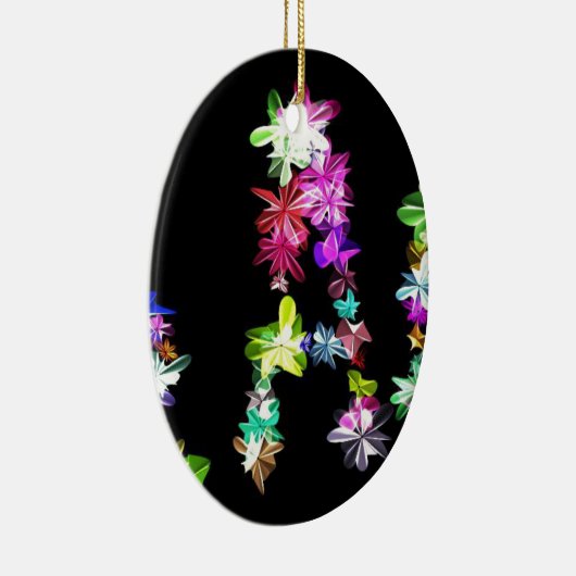 Ornement Ovale En Céramique "PAIX" dans l'art des fleurs Imprimer (Droite)