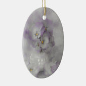 Ornement Ovale En Céramique Pansies souples (Droite)