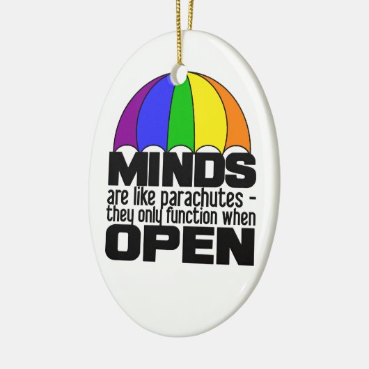 Ornement Ovale En Céramique Parachute arc-en-ciel (Gauche)