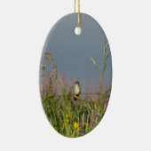 Ornement Ovale En Céramique Petit colibri gras (Droite)