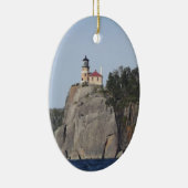 Ornement Ovale En Céramique phare fendu de roche (Droite)