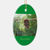 Ornement Ovale En Céramique Photo Pinecone (Droite)