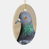 Ornement Ovale En Céramique Pigeon (Droite)