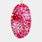 Ornement Ovale En Céramique Pink Confeti (Droite)