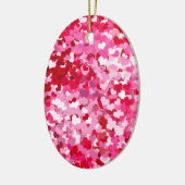 Ornement Ovale En Céramique Pink Confeti (Gauche)