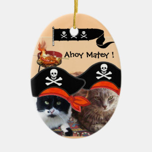 ORNEMENT OVALE EN CÉRAMIQUE PIRATES ET PIRATES ANCIENS CARTES DE TRÉSOR