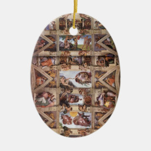 Ornement Ovale En Céramique Plafond de chapelle de Sistine