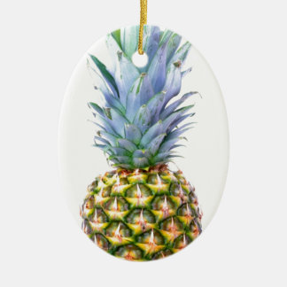 Ornement Ovale En Céramique Plage de fruits d'ananas Dessert coloré Tropical