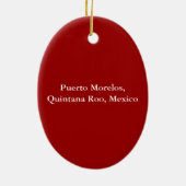 Ornement Ovale En Céramique Porto Morelos Lighthouse (Dos)