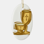 Ornement Ovale En Céramique Première sainte communion (Droite)