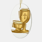 Ornement Ovale En Céramique Première sainte communion (Gauche)