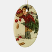 Ornement Ovale En Céramique Préparation pour Noël (Droite)