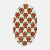 Ornement Ovale En Céramique Puppy Paws (Droite)