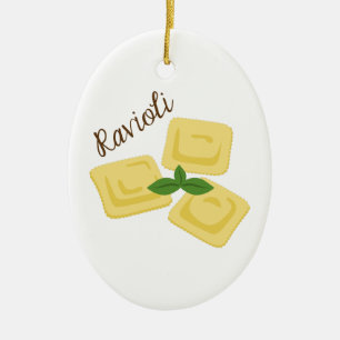 Ornement Ovale En Céramique Ravioli