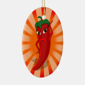 Ornement Ovale En Céramique Red Pepper Superstar (Droite)