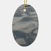 Ornement Ovale En Céramique Réflexions sur l'eau (Gauche)