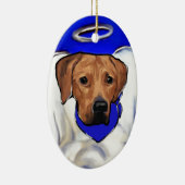 Ornement Ovale En Céramique Rhodesian Ridgeback (Droite)