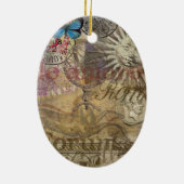 Ornement Ovale En Céramique Rome Italy Travel Vacation (Dos)