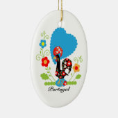 Ornement Ovale En Céramique Rooster portugais (Droite)