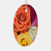 Ornement Ovale En Céramique Rose (Droite)