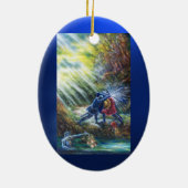 Ornement Ovale En Céramique ROSE OUBLIÉ combattant les chevaliers, l'argent et (Dos)