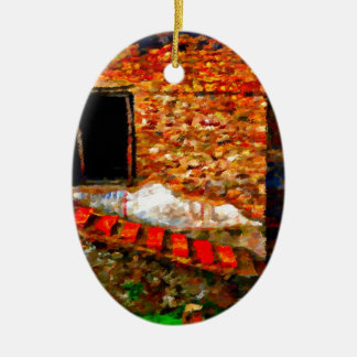 Ornement Ovale En Céramique Ruines à Pompeii Italie