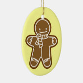 Ornement Ovale En Céramique Sac de bonhomme en pain d'épice (Droite)