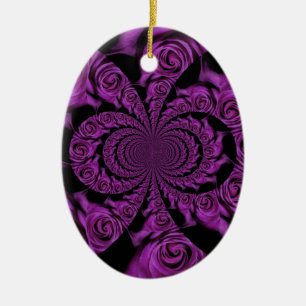 Ornement Ovale En Céramique Saint Valentin